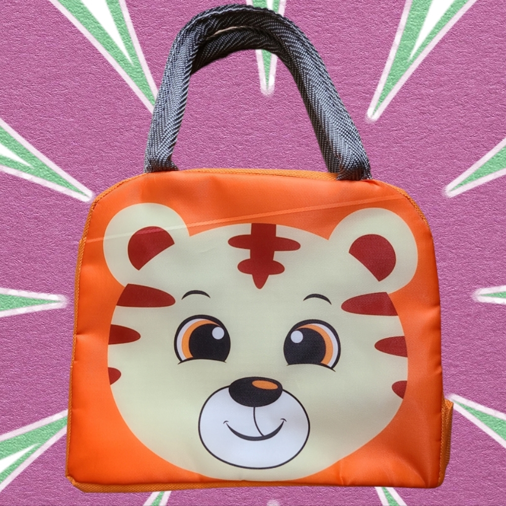 Bear Orange Kid's Lunchbag w/Handles Insulated NEW